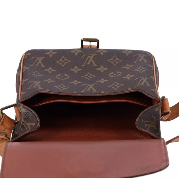 Louis Vuitton Brown Monogram Cartouchiere MM M51253 Shoulder Bag Crossbody - Picture 4 of 13